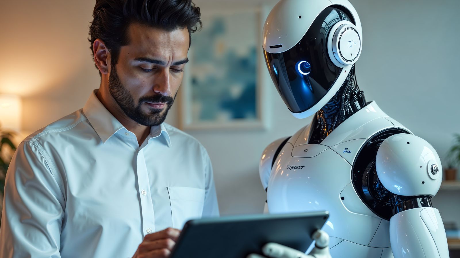 Trabalhador usando Inteligência Artificial