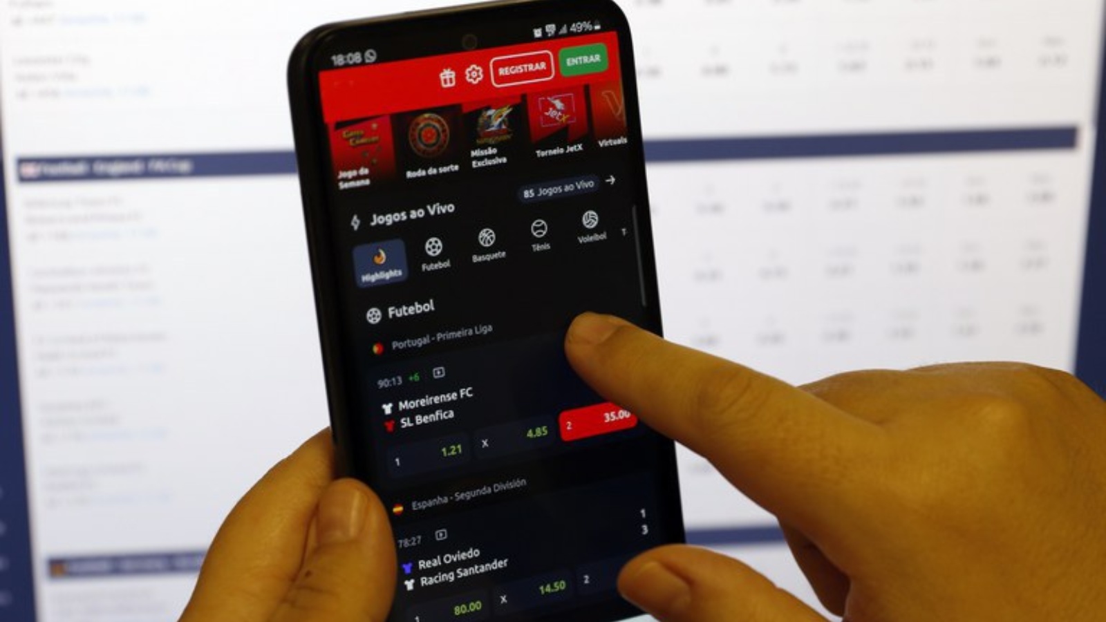 São diversos sites de aposta