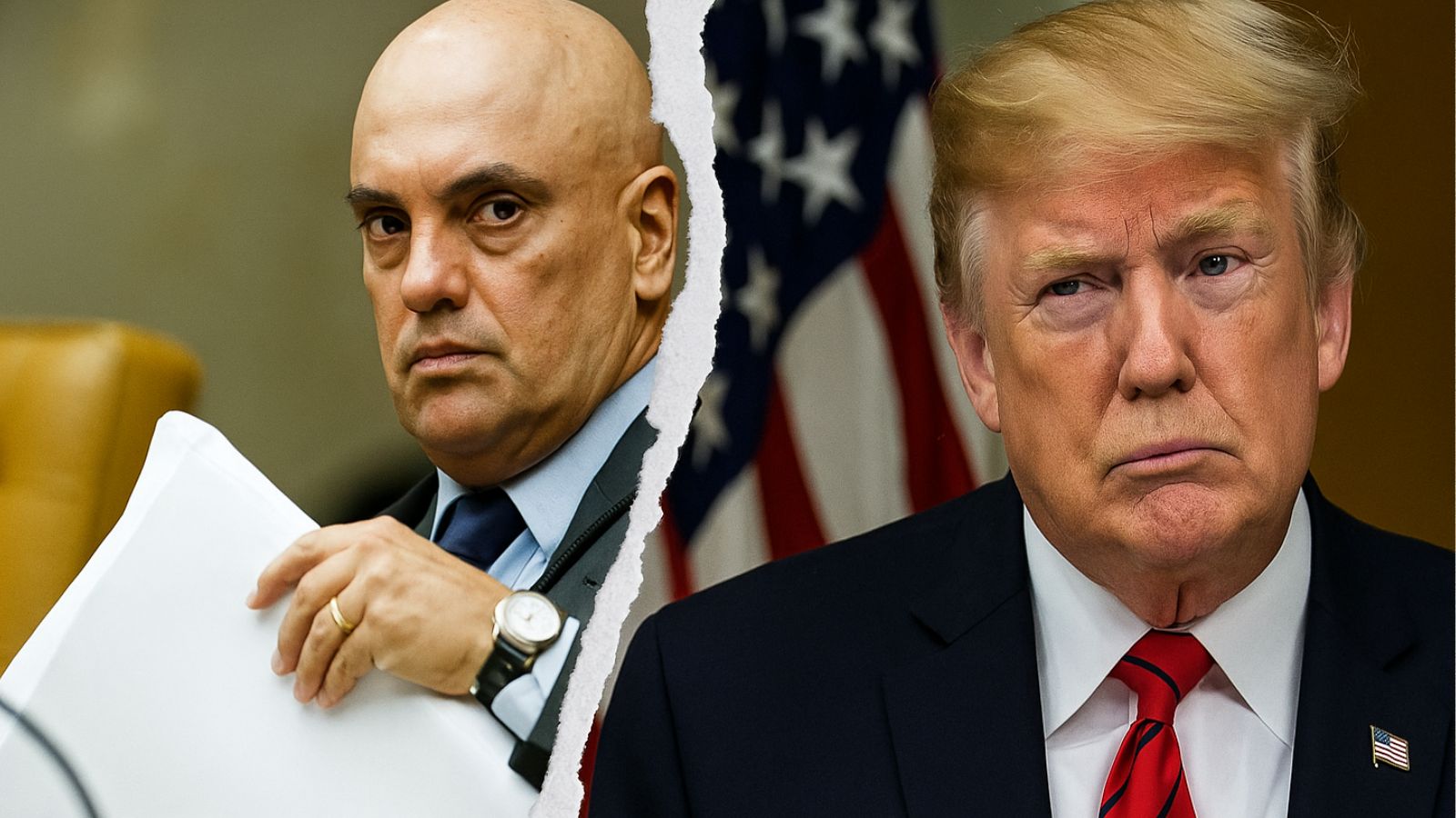 Alexandre de Moraes e Donald Trump
