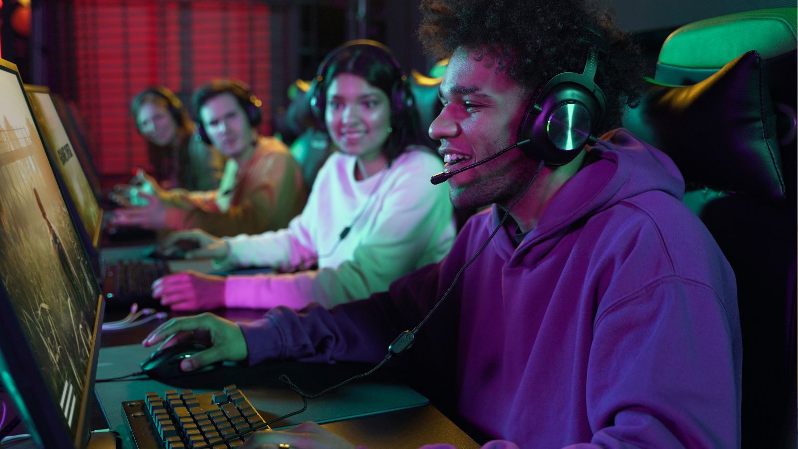 Jogadores jogando online