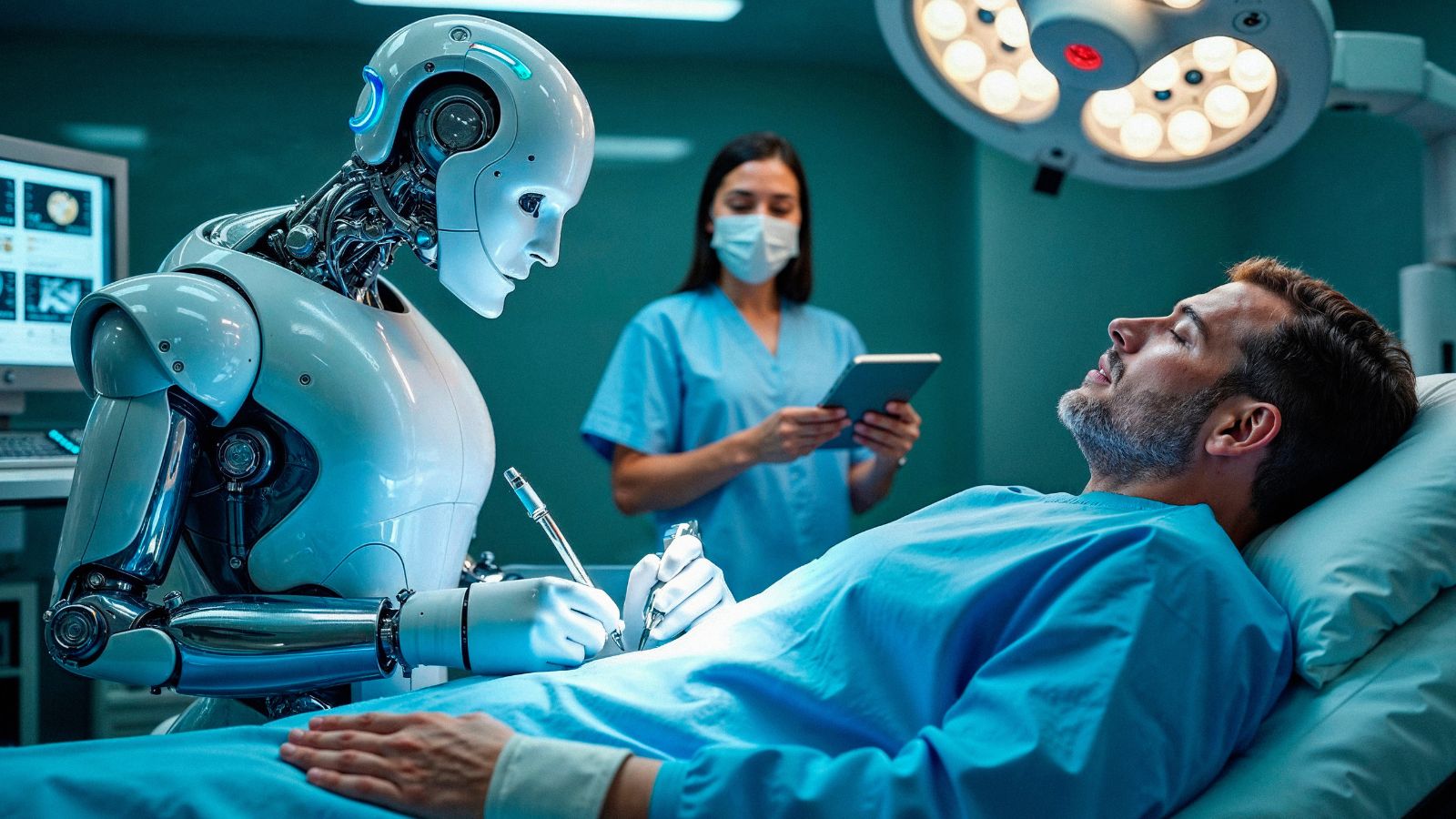 Robô operando humano