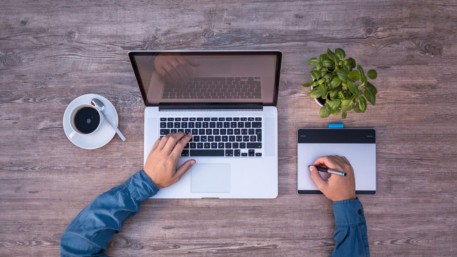 Pessoa trabalhando com notebook