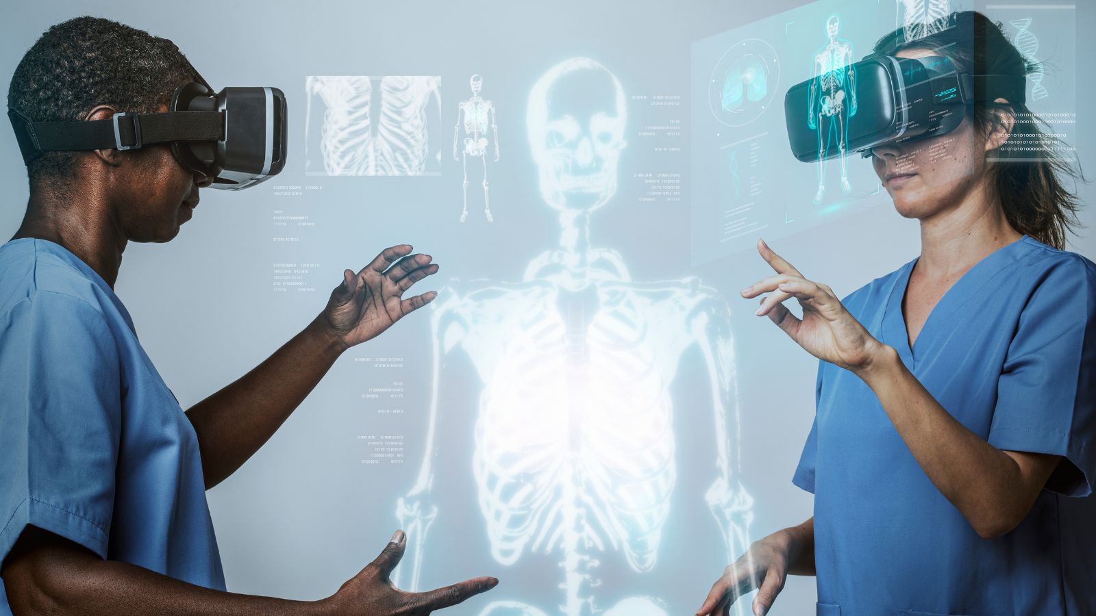 Saúde médicos usando óculos 3d